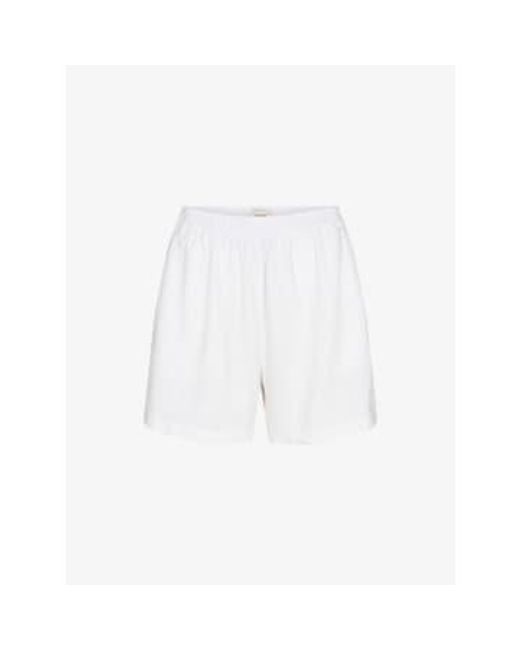 Levete Room White Naja 8 Linen Shorts M