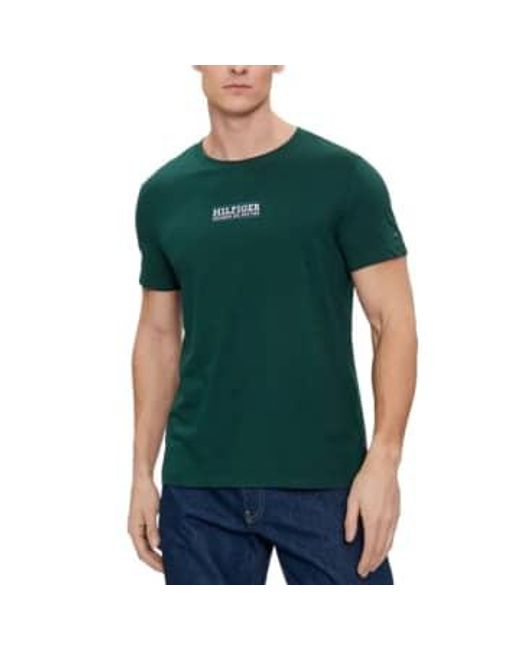 Tommy Hilfiger Green T-shirt Mw0mw34387 Mbp L for men