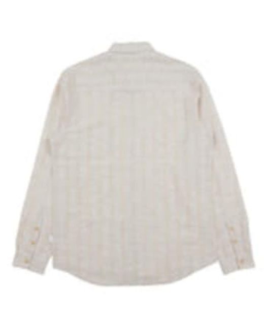 Folk White Relaxed Fit Shirt Crinkle Stripe 3 for men