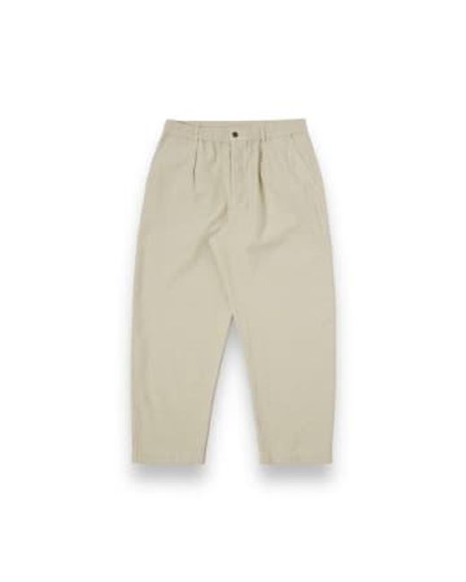 Pantalon plissé 30270 Slub Sateen Driftwood Universal Works pour homme en coloris Natural