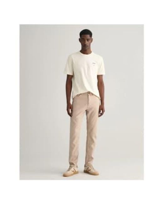 Slim fit jeans lino algodón Gant de hombre de color Natural
