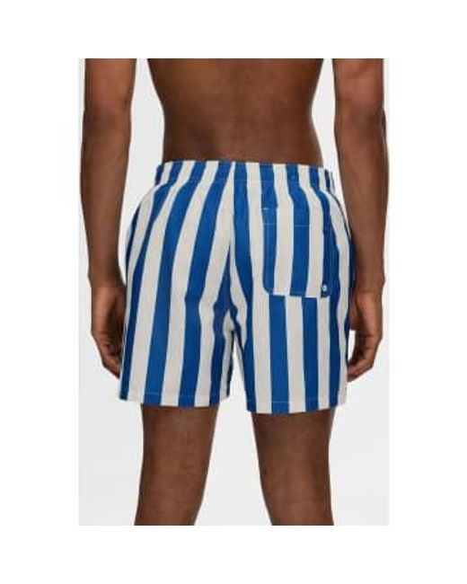SELECTED Blue Nautical Dane Swim Shorts / S for men