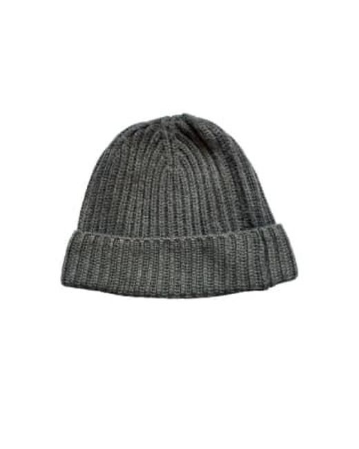 WDTS Gray Olive Wool Beanie Os for men