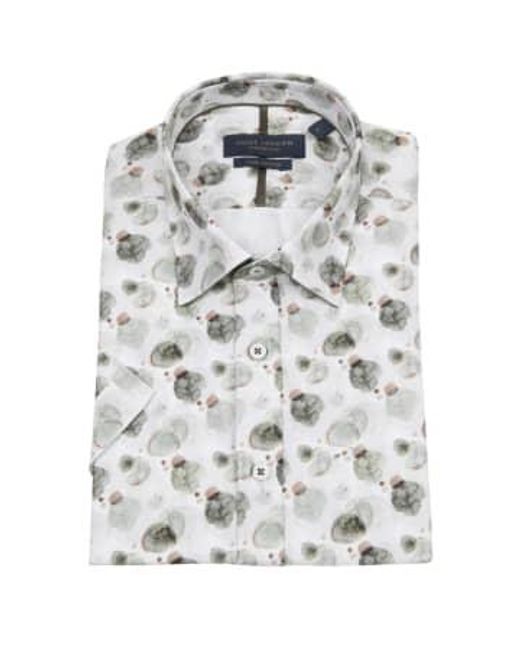 Guide London Gray Pebble Watercolour Short Sleeve Shirt L for men