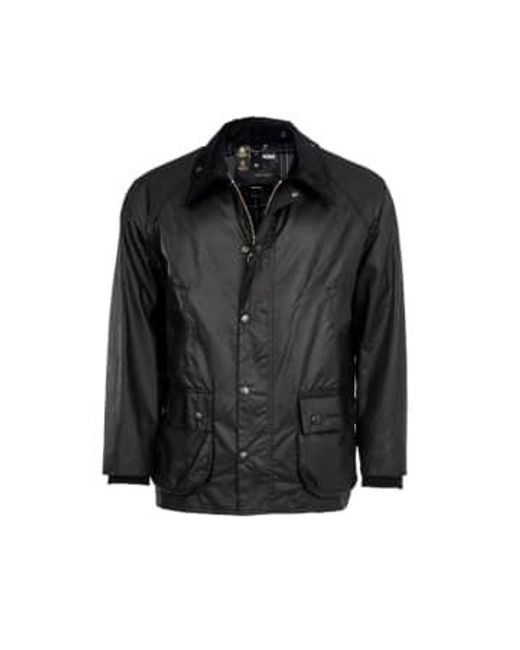 Barbour Black Bedale Wax Jacket 40 for men