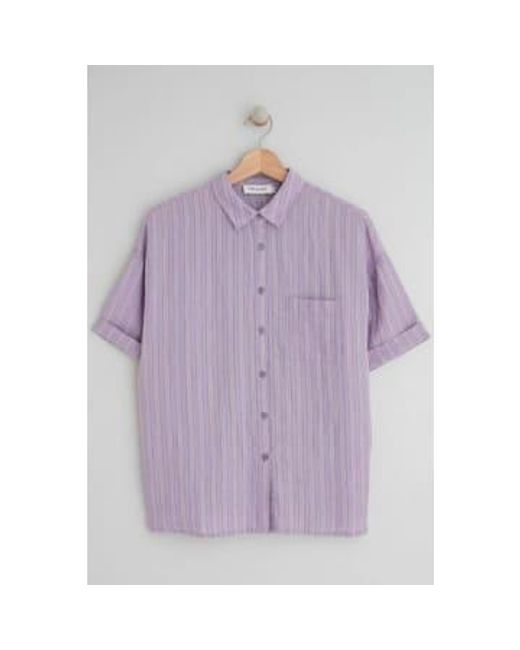 Indi & Cold Purple Tricolour Stripe Jasper Lilac Shirt S