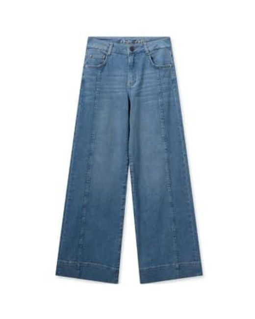 Reem pincourt jeans light , largo Mos Mosh de color Blue
