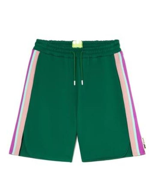 OOF WEAR Green Striped Plush Shorts 8021