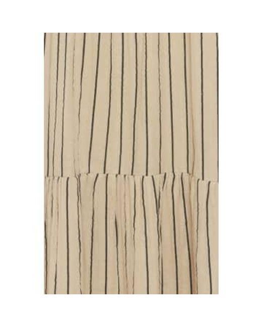 Ichi Natural Foxa Stripe Maxi Kleid