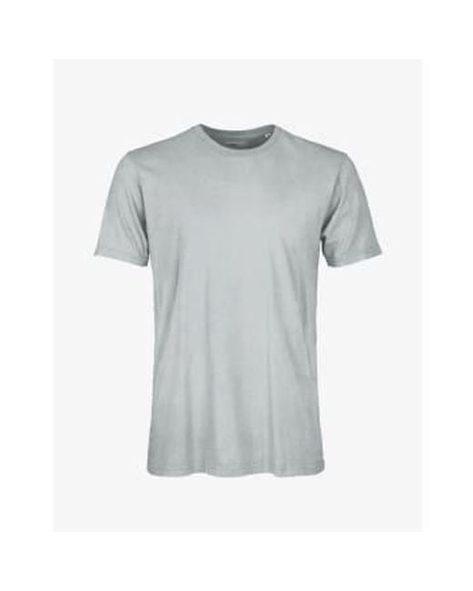 Camiseta algodón orgánico gris scolorido COLORFUL STANDARD de hombre de color Blue