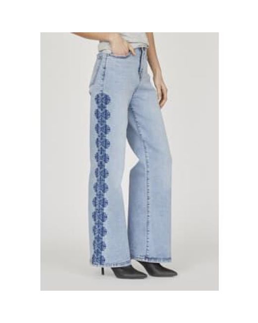 Owi Wide Leg Jeans Light di Sisters Point in Blue