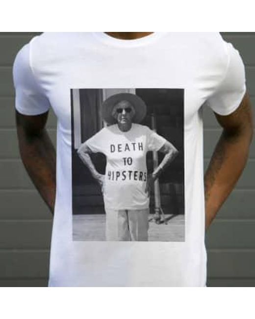 T-shirt death to hipsters Made by moi Selection en coloris White