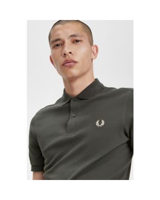 Fred Perry Black Slim Fit Plain Polo Field / Oatmeal for men