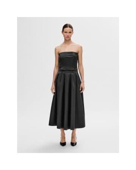 Aresia Ankle Skirt di SELECTED in Black