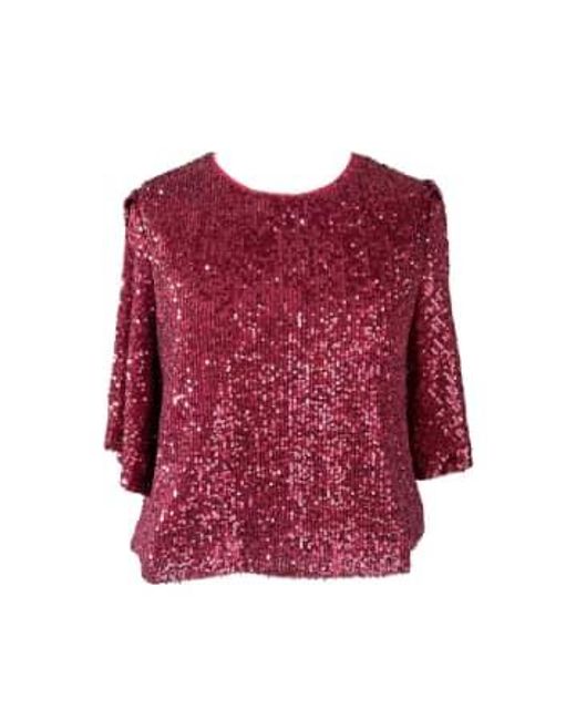Traffic People Red Crimson And Clover Top Wine Xs