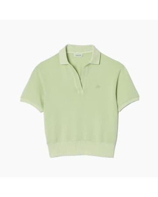 Lacoste Green Light Natural Dyed Pique Polo Shirt S