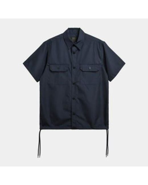 Taion Blue Military Half Sleeve Shirt