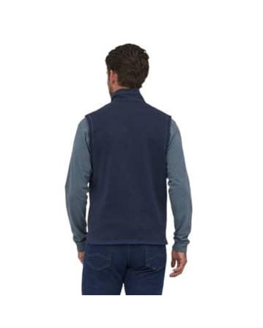 Patagonia Blue Better Sweater Fleece Vest New Navy L for men