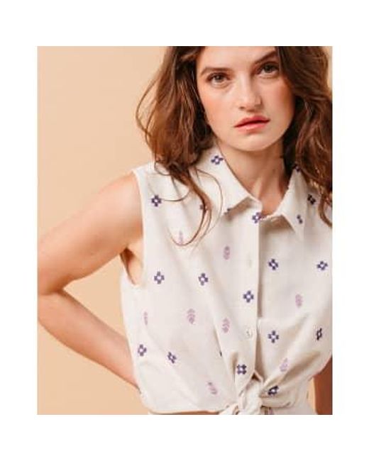 Grace And Mila Or Milky Blouse Parme Lilac di Grace & Mila in Natural