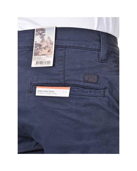 Nudie Jeans Dark Midnight Easy Alvin Chino Pant in Blue | Lyst