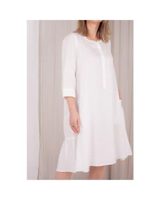 Robe à plusieurs niveaux en lin en blanc ROSSO35 en coloris White