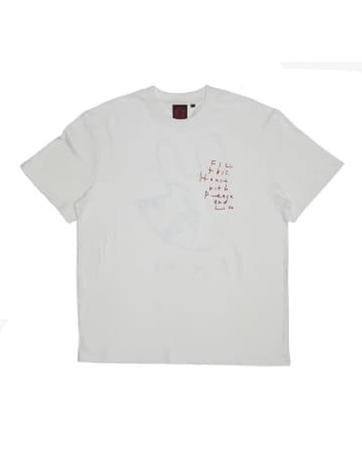 Deus Ex Machina White Old House Short-sleeved T-shirt for men