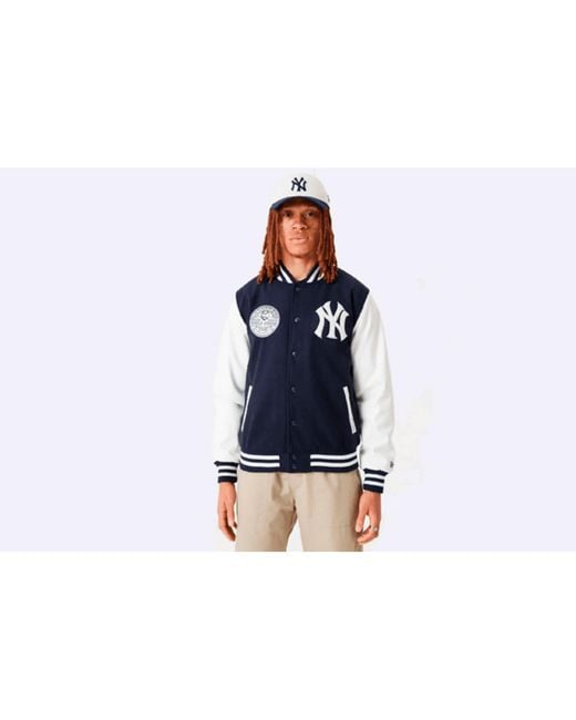 KTZ New York Yankees Mlb Heritage Varsity Jacket in Blue for Men