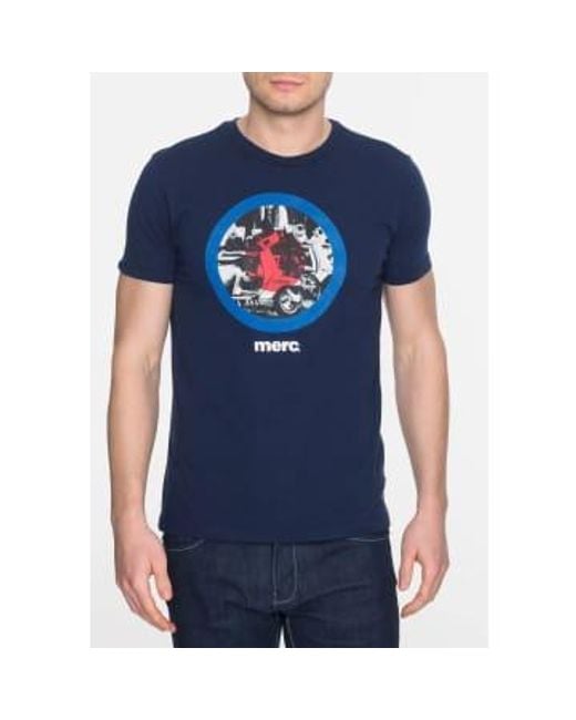 T-shirt à imprimé granville Merc London pour homme en coloris Blue