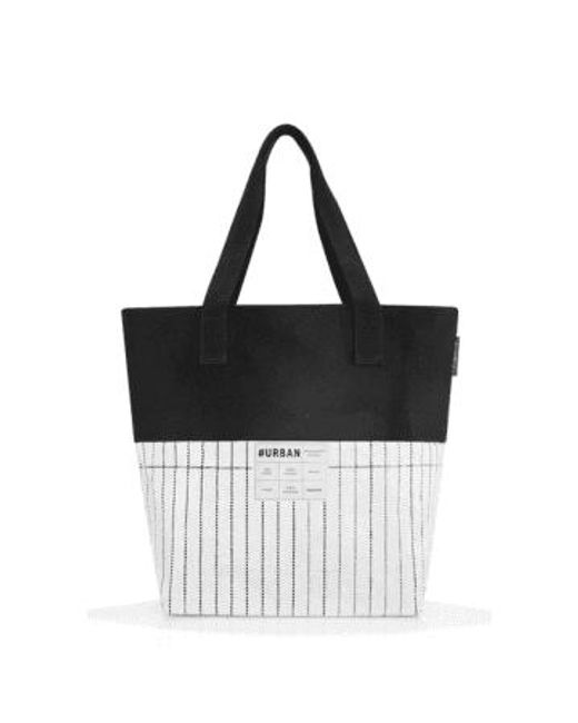 Reisenthel Black 48 X 40 Cm And White Urban Shoulder Bag Polyester