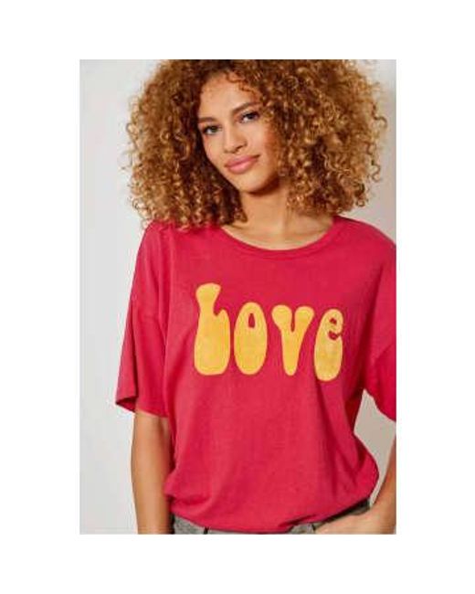 Five Jeans Red Cherry And Love T Shirt Small