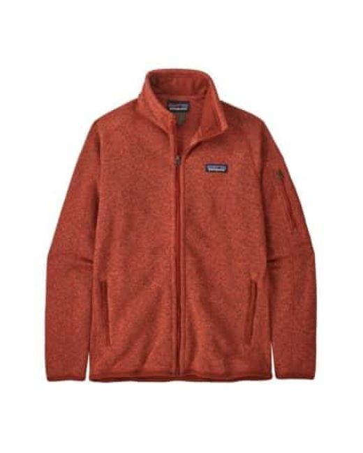Better sweater fleece chemise rouge pimento femme Patagonia en coloris Red
