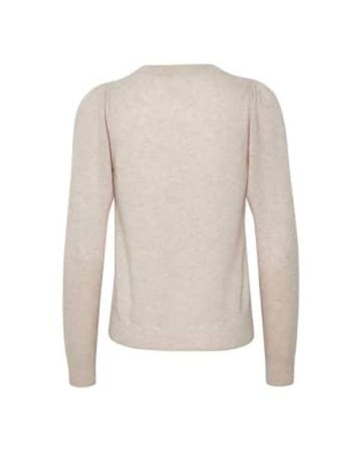 Evina Cashmere Sweater In Melange di Part Two in Natural