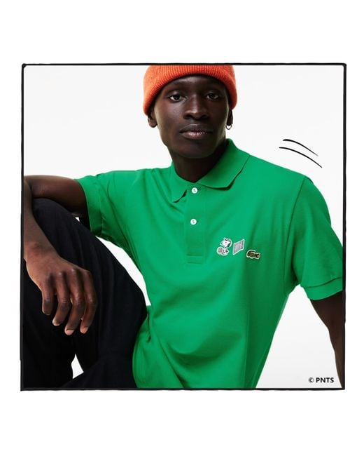 Lacoste X Peanuts Polo Shirt Green for Men | Lyst