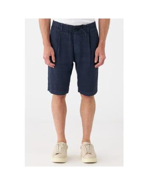 Transit Blue Stretch Linen Shorts Extra Small / for men