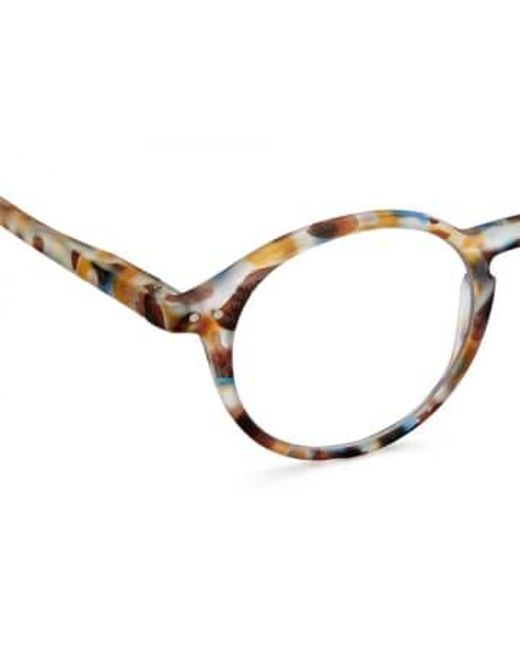D Reading Screen Protection Glasses Tortoise di Izipizi in Metallic