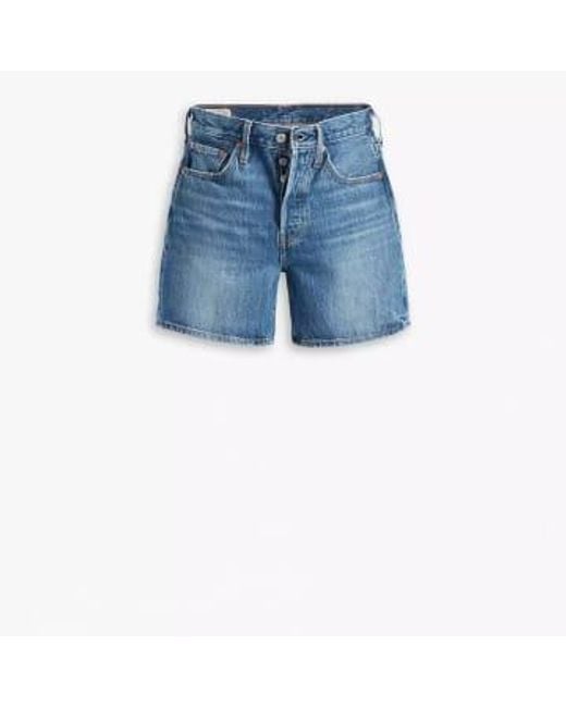 Levi's Blue Beauty 501 Mid Thigh Shorts W25