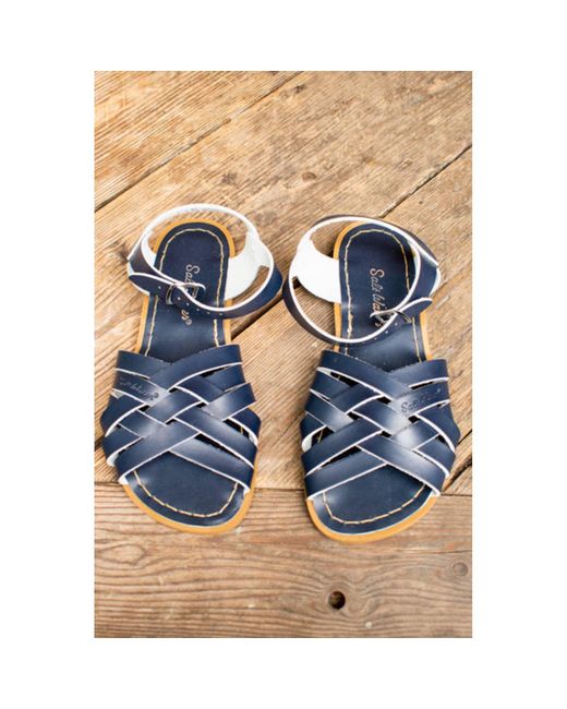 Salt Water Retro Navy Sandals in Blue Lyst