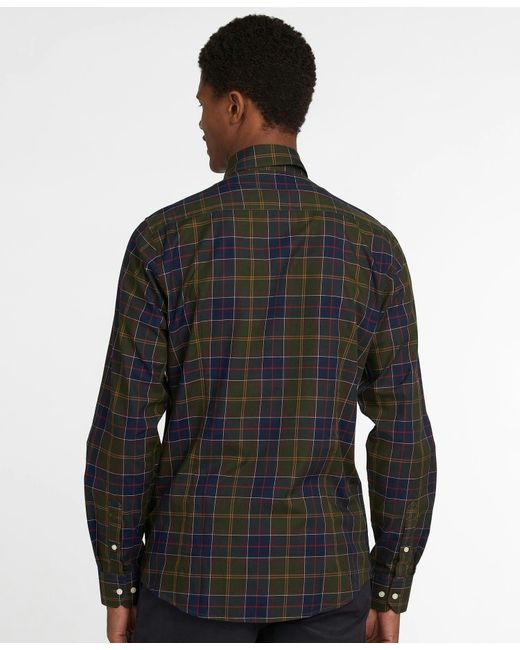 Barbour Black Wetherham Tailored Shirt Classic Tartan for men