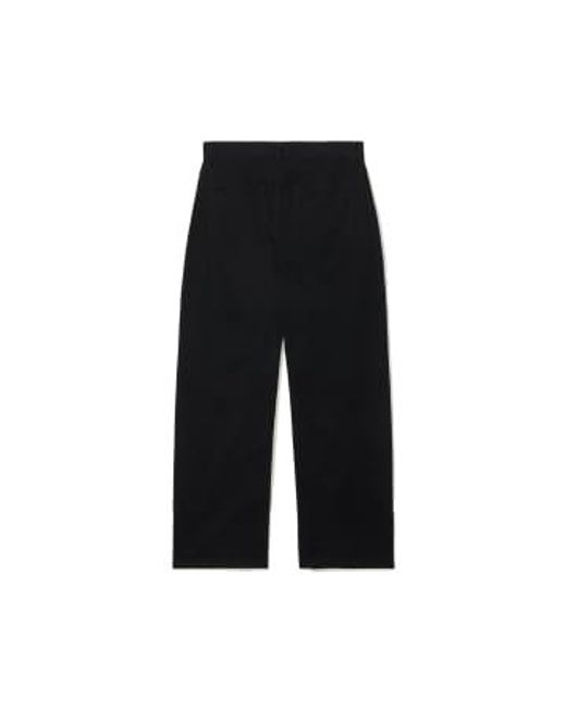 PARTIMENTO Black Curved Section Wide Chino Pants In Medium for men