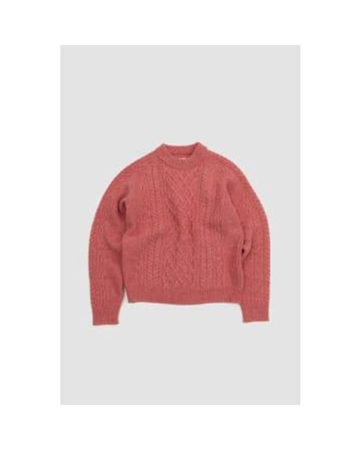 De Bonne Facture Red Cable Knit Sweater Xl for men