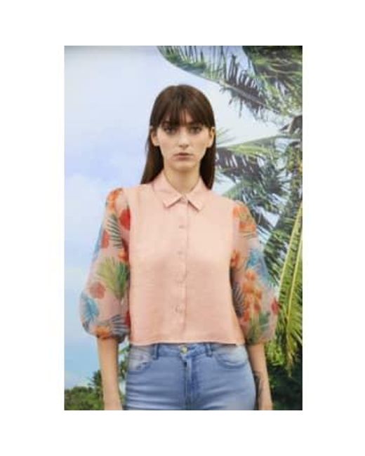 Lily White Green Camila Blouse Pink S