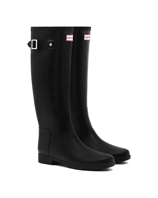 HUNTER Original Refined Slim Fit Tall Wellington Boots Black for Men Lyst