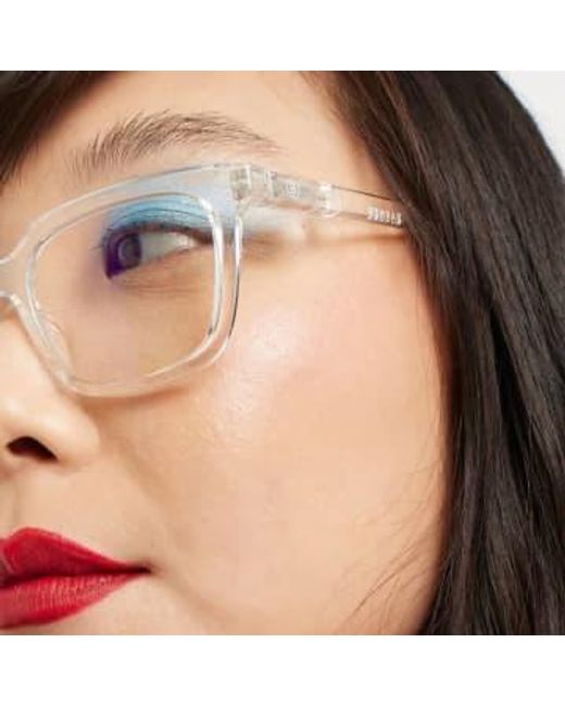 Barner White | Holly Light Glasses Glossy Crystal +2.0 for men