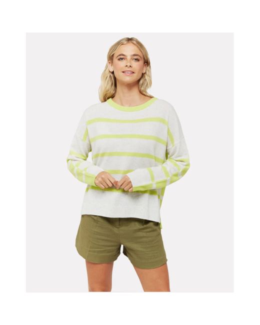 Brodie Cashmere Brodie Haze Two Tone Stripe Jumper in Green Lyst UK