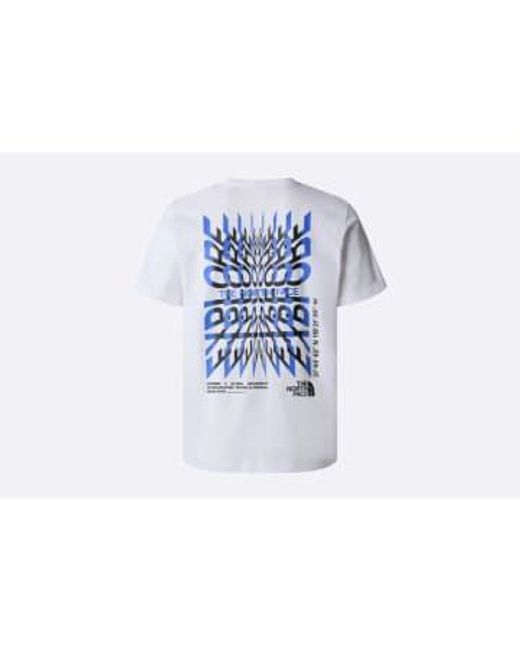 The North Face Blue Coordinates Graphic T-shirt S / Blanco for men
