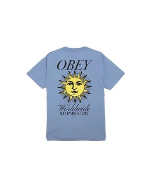 Obey Blue Illumination T-shirt Digital Medium for men