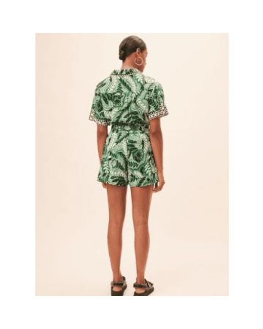 Banny Shorts In Print From di Suncoo in Green