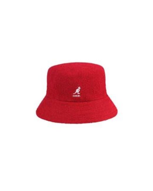 Kangol Red Bermuda Bucket Hat Scarlet Large