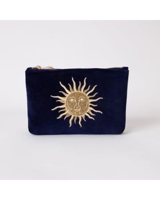 Sun godss velvet mini pouche Elizabeth Scarlett en coloris Blue