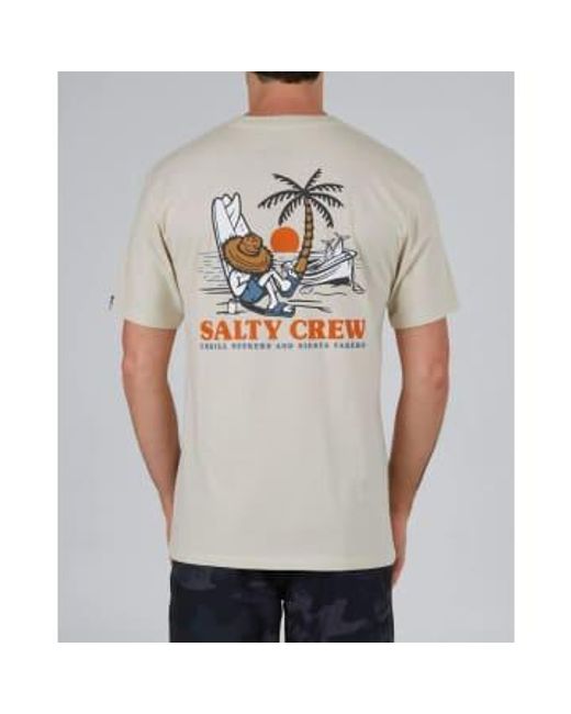 Salty Crew Gray T-shirt Crème Xl for men